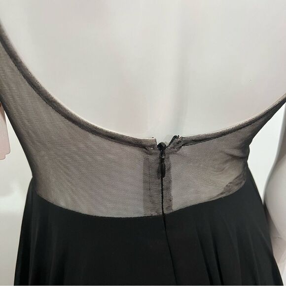 NWT Gianni Bini Black Mesh Crystal Studded Bodice Maxi Dress -- 1 - Picture 7 of 12